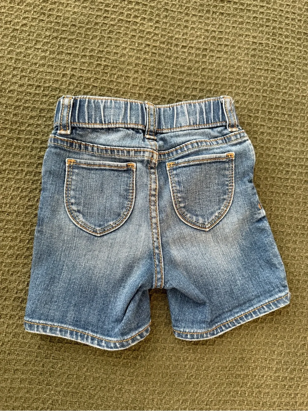 GAP Girls Blue Denim Shorts with Rainbow & Patch Details